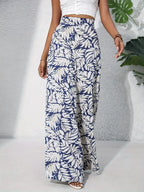 Printed High Waist Wide Leg Pants | Trousers Wide Leg Pants from PHUNKYN