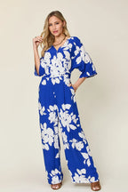 Printed Tie Back Wide Leg Jumpsuit | One-Pieces Jumpsuit from PHUNKYN