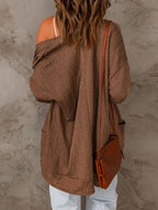 Pocketed Open Front Long Sleeve Cardigan | Cardigans Cardigan from PHUNKYN