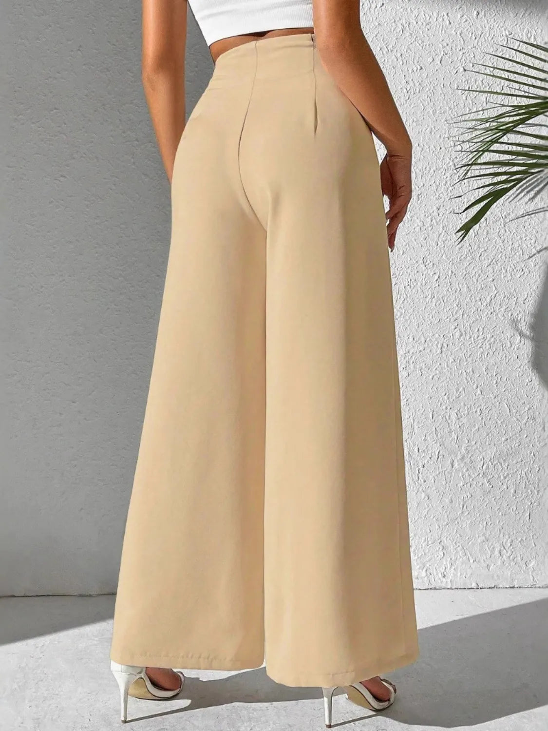 Wide Leg High Waist Pants | Trousers Women's Trousers from PHUNKYN
