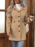 Button Up Long Sleeve Coat | Trench Coats Coat from PHUNKYN