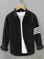 Men's Button-Up Shirt with Stripe Detail | Shirts Shirt from PHUNKYN