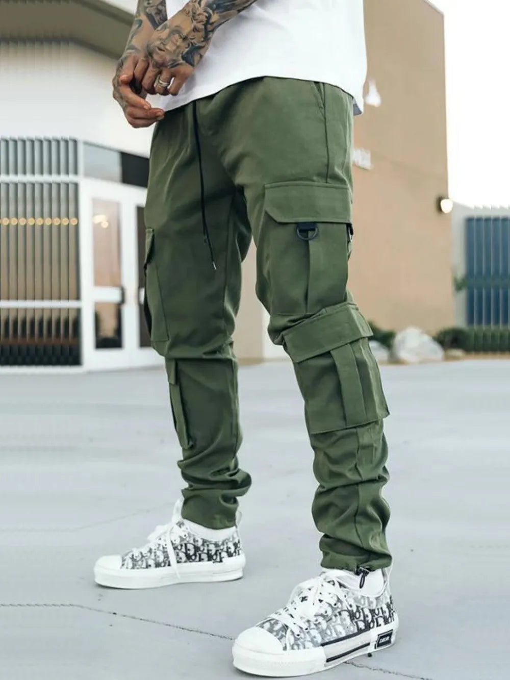 Men's Drawstring Pants with Cargo Pockets | Cargo Pants Cargo Pants from PHUNKYN