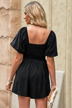 Square Neck Pleated Romper with Pockets | One-Pieces Dress from PHUNKYN