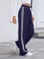 Side Striped Wide Leg Pants | Trousers Wide Leg Pants from PHUNKYN