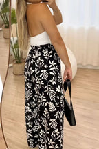 Printed High Waist Wide Leg Pants | Trousers Pants from PHUNKYN