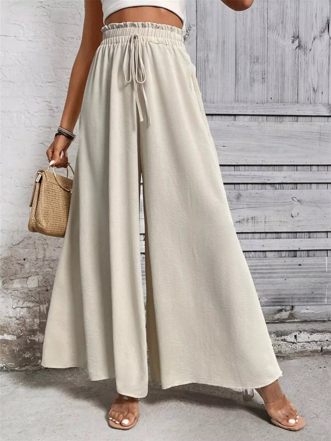 Frill Wide Leg Pants | Trousers Wide Leg Pants from PHUNKYN