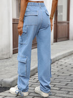 Casual Wide Leg Cargo Jeans | Jeans Cargo Pants from PHUNKYN