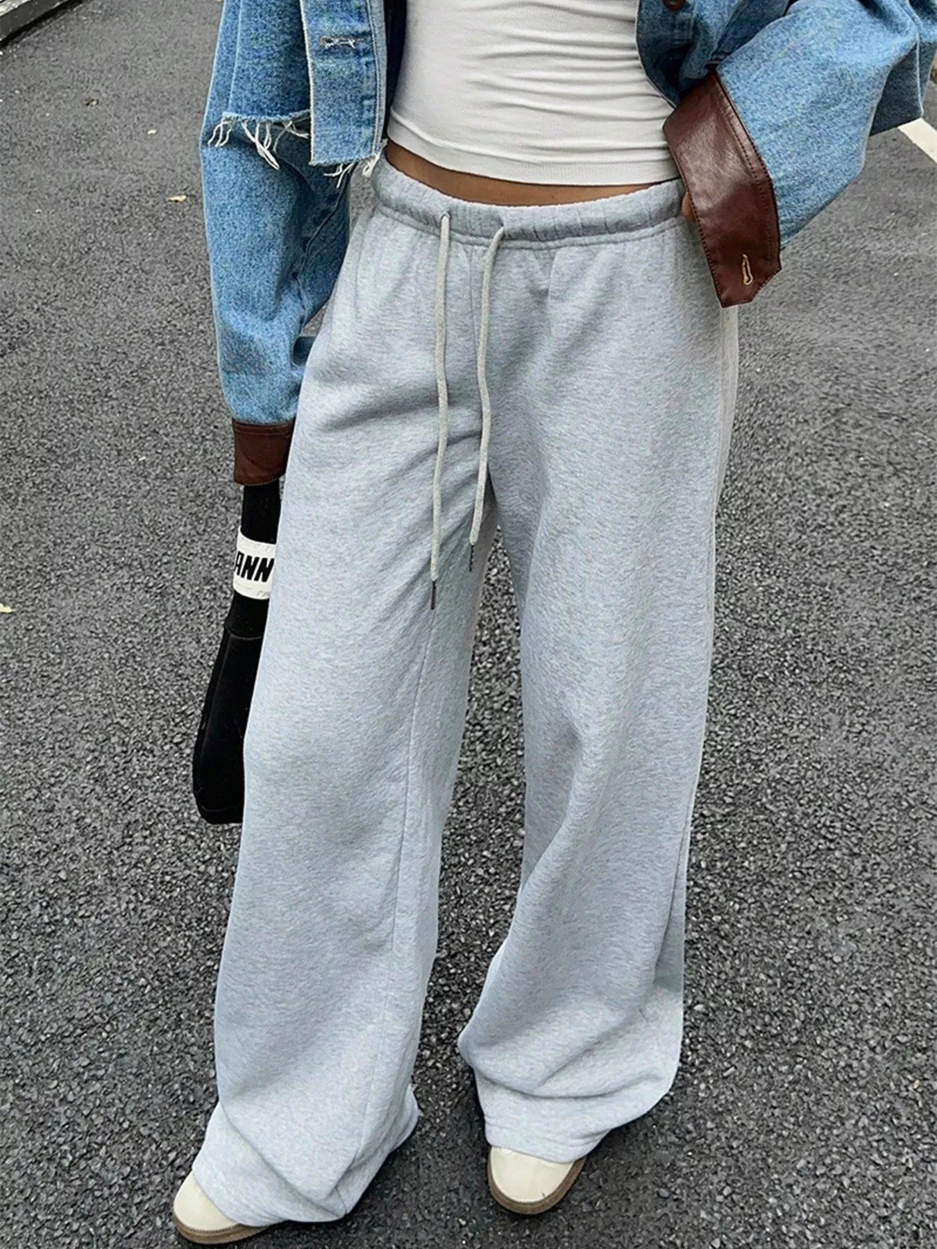 Wide Leg Sweatpants with Drawstring | Sweatpants Sweatpants from PHUNKYN
