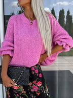 Round Neck Long Sleeve Sweater | Sweaters Sweater from PHUNKYN