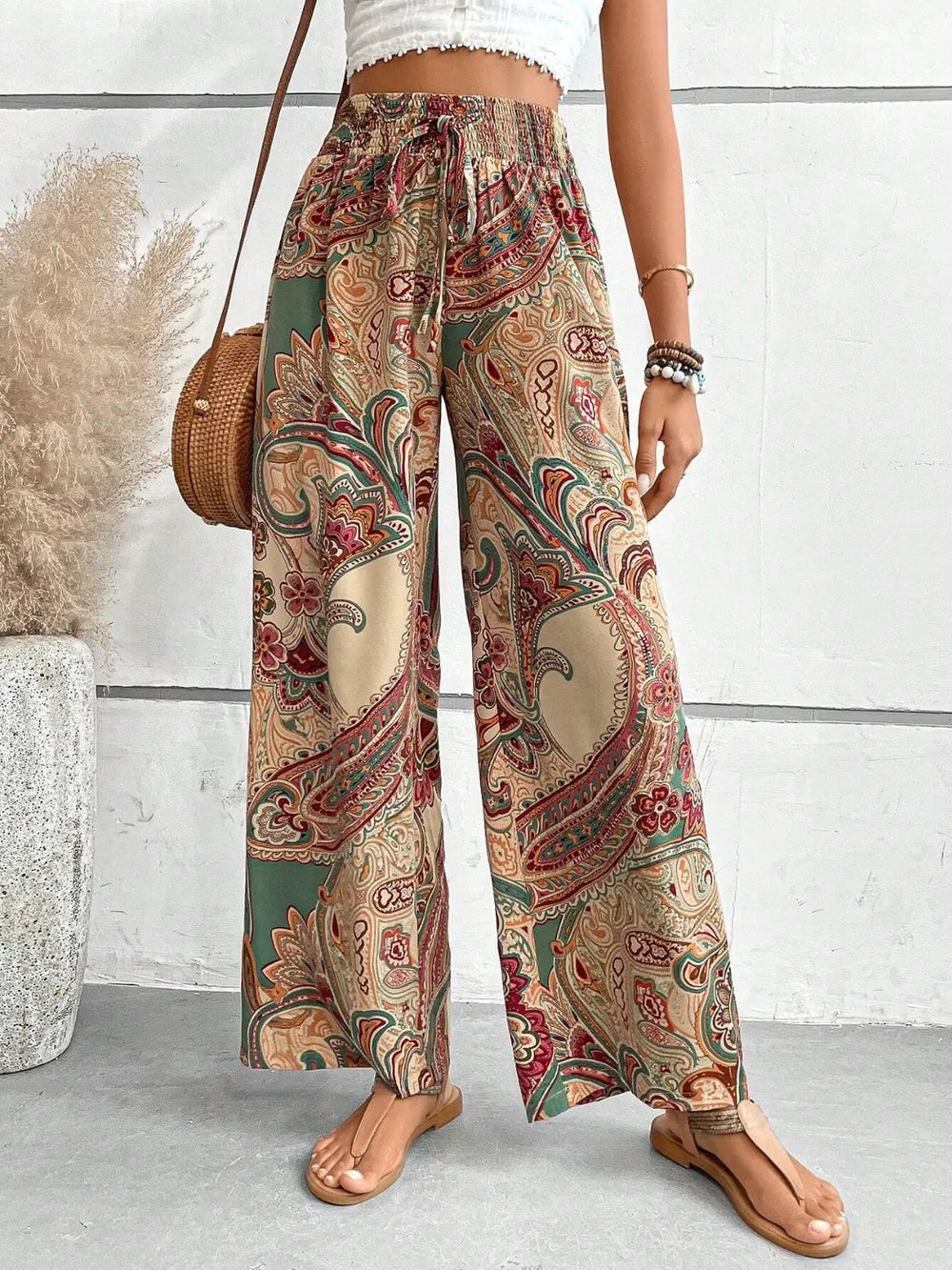 Printed Wide Leg Pants | Trousers Trousers from PHUNKYN