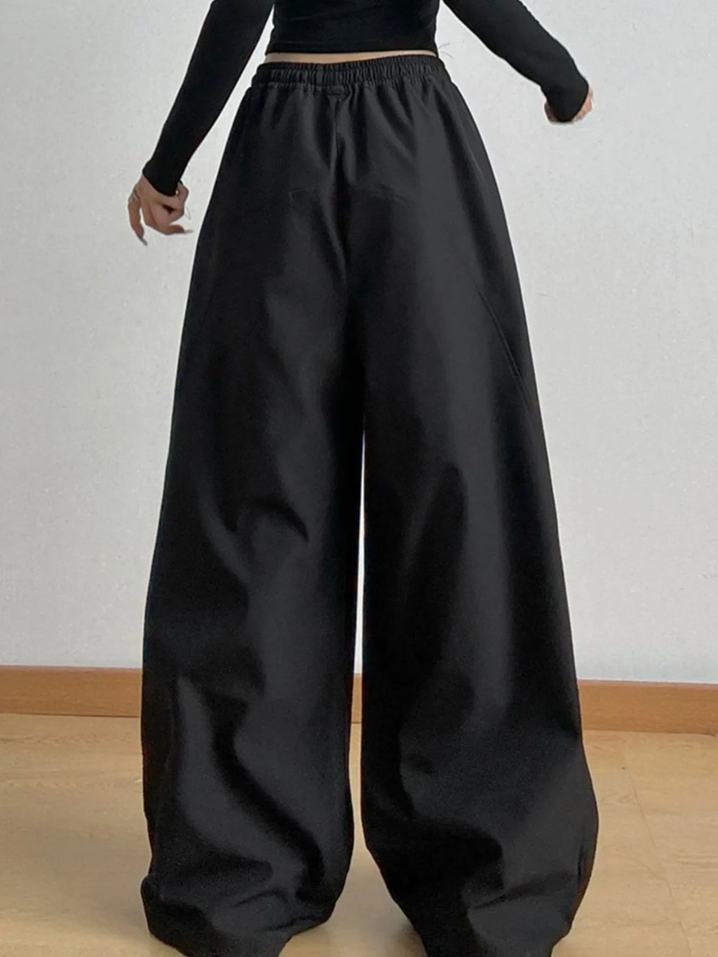 Wide Leg Pants with Drawstring Waist | Trousers Wide Leg Pants from PHUNKYN