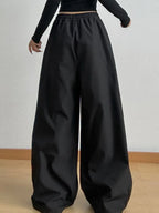 Wide Leg Pants with Drawstring Waist | Trousers Wide Leg Pants from PHUNKYN