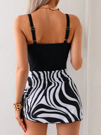 Printed Scoop Neck Wide Strap One-Piece Swimwear | One-Piece Swimsuits One-Piece from PHUNKYN