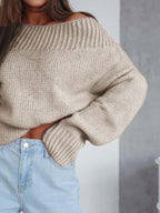 Boat Neck Drop Shoulder Sweater | Sweaters Sweater from PHUNKYN