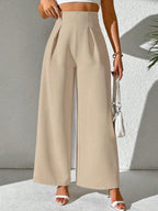 Wide Leg High Waist Pants | Trousers Women's Trousers from PHUNKYN