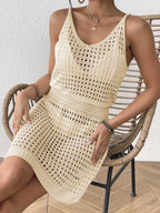 Crochet Knit Cover Up Mini Dress | Cover Ups Cover up from PHUNKYN