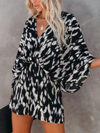 Oversized Tied Back Printed Romper | One-Pieces Romper from PHUNKYN