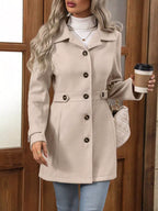 Button Up Long Sleeve Coat | Trench Coats Coat from PHUNKYN