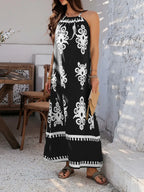 Devine Grecian Neck Printed Maxi Dress | Dresses Maxi Dress from PHUNKYN