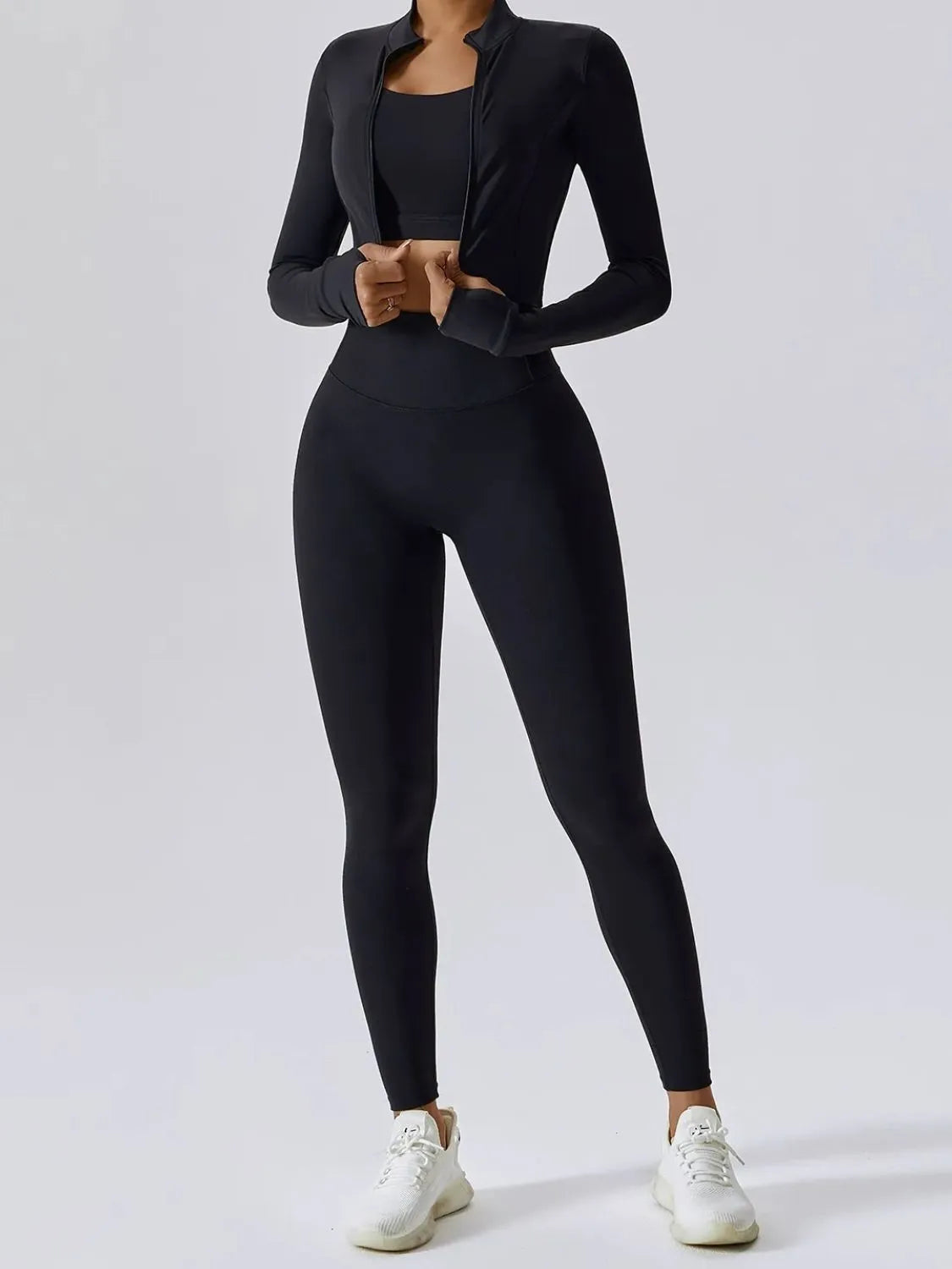 Bra Outerwear and Leggings 3-Piece Active Set | Activewear Activewear Set from PHUNKYN