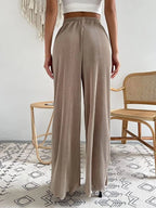 Elastic Waist Wide Leg Pants | Trousers Wide Leg Pants from PHUNKYN