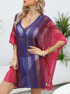 Rainbow Gradient Crochet Beach Cover Up | Cover Ups Cover up from PHUNKYN