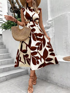Cutout Printed Sleeveless Dress | Dresses Dress from PHUNKYN
