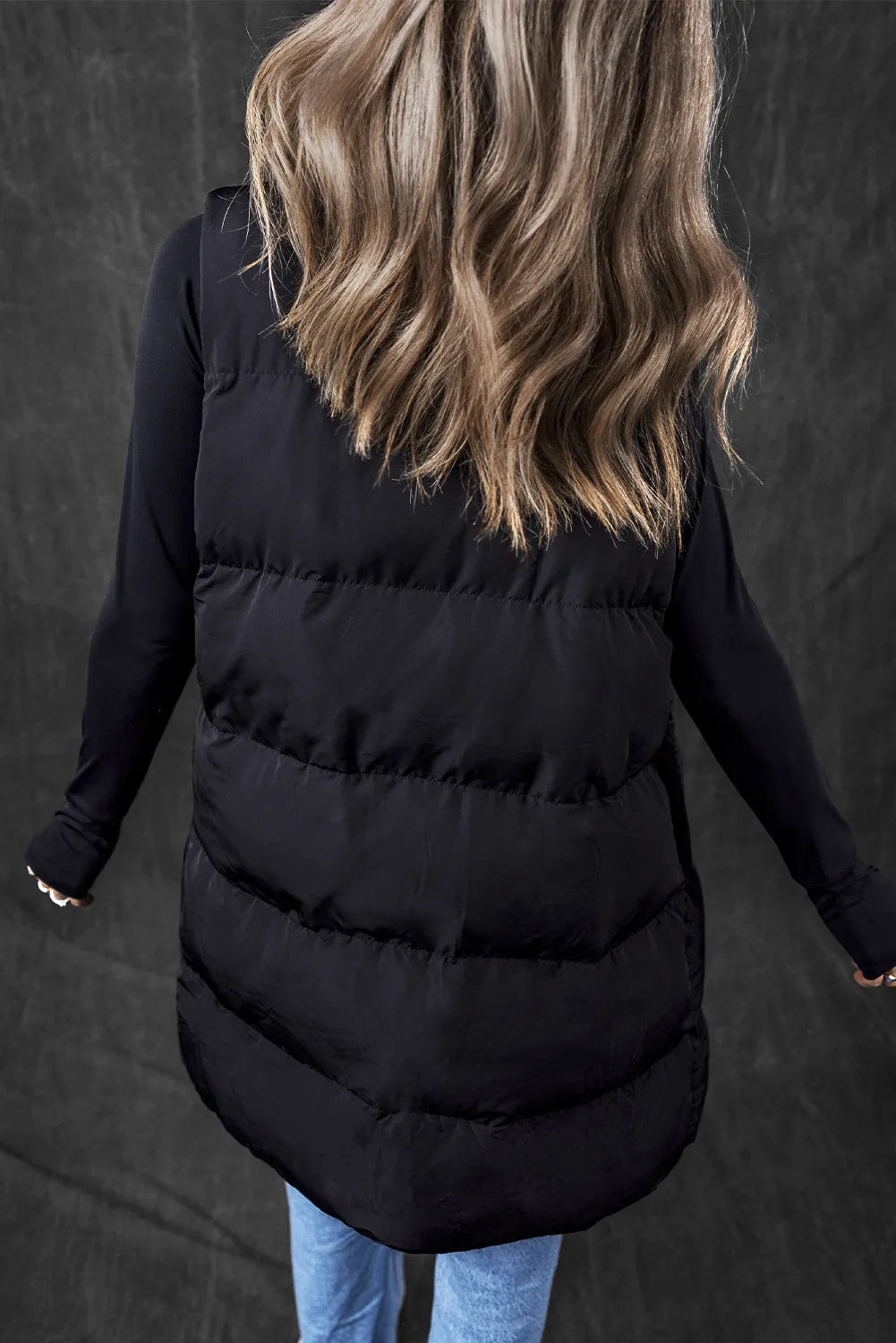 Pocketed Zip Up Vest Coat | Vests Vest Coat from PHUNKYN