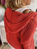 Openwork Hooded Long Sleeve Sweater | Sweaters Sweater from PHUNKYN