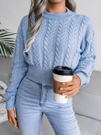 Cable-Knit Round Neck Sweater | Sweaters Sweater from PHUNKYN