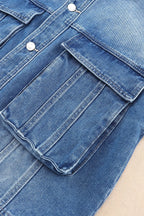 Collared Neck Button Up Denim Jacket | Jacket from PHUNKYN