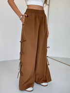 Side Tie Wide Leg Pants | Trousers Wide Leg Pants from PHUNKYN