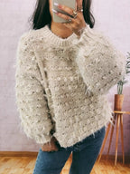Chunky Round Neck Long Sleeve Sweater | Sweaters Sweater from PHUNKYN