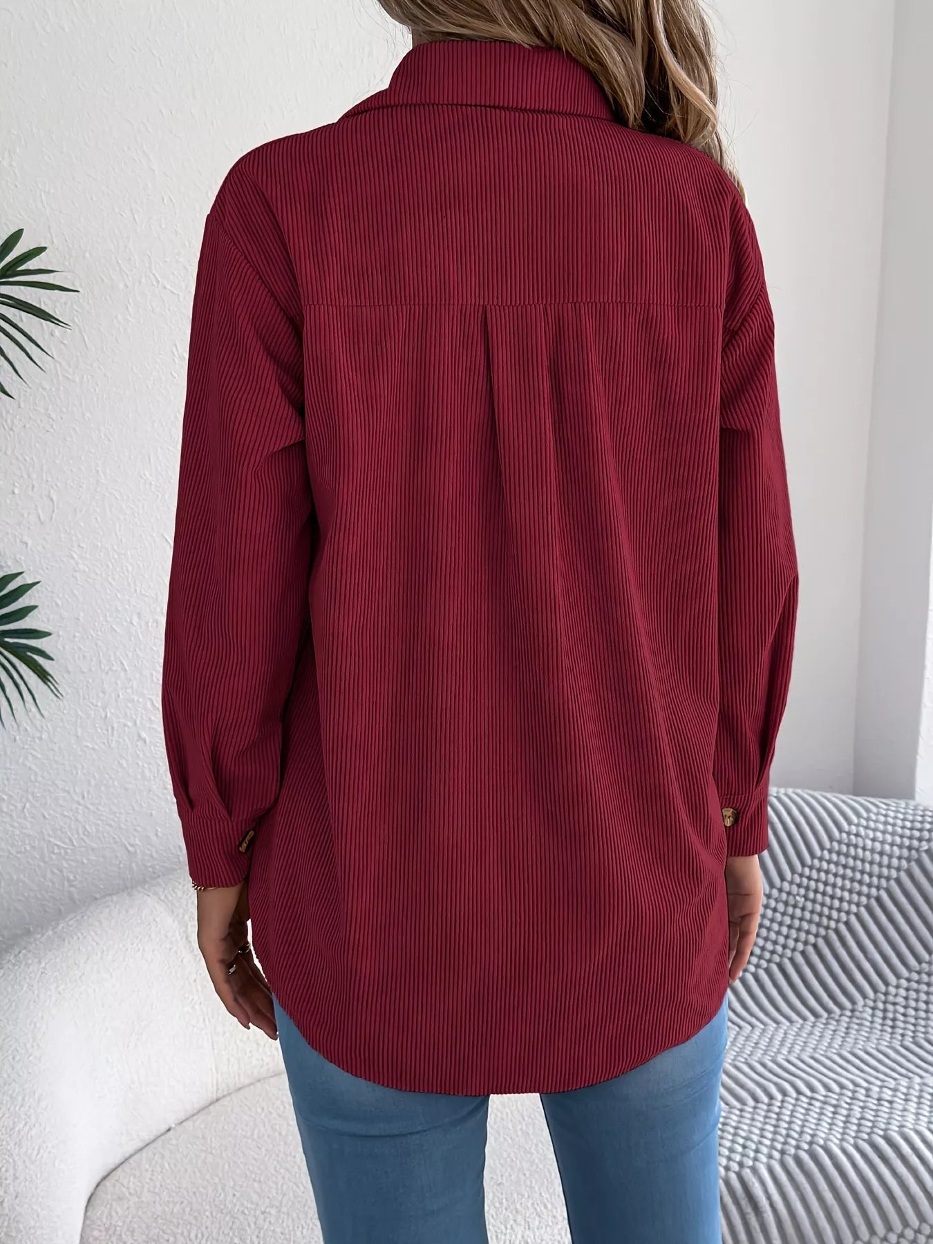 Corduroy Button-Up Long Sleeve Shirt | Shirts Shirt from PHUNKYN