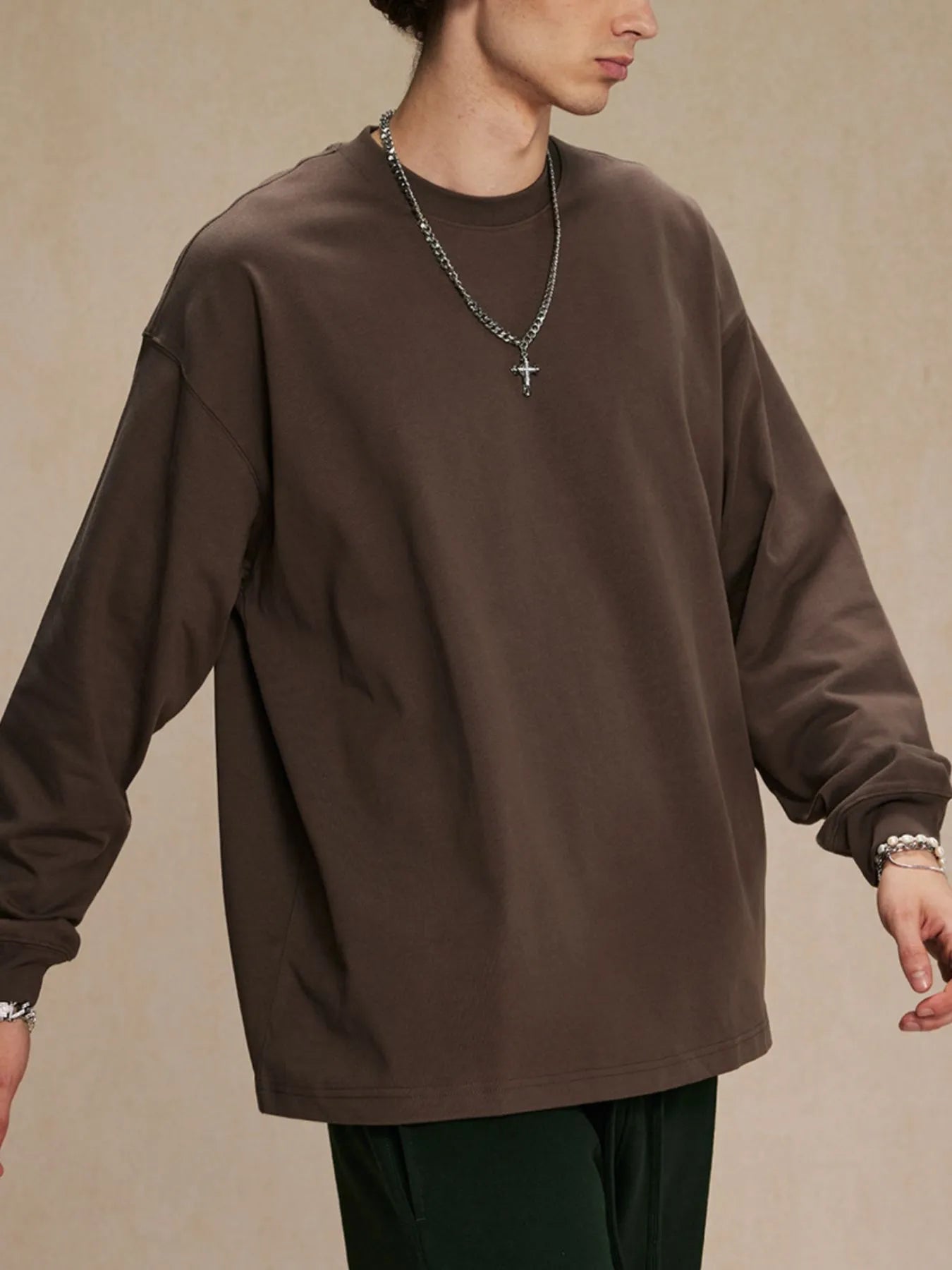 Men's Oversized Long Sleeve T-Shirt | T-Shirts T-Shirt from PHUNKYN