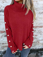 Full Size Turtleneck Long Sleeve Sweater Plus Size | Sweaters Sweater from PHUNKYN