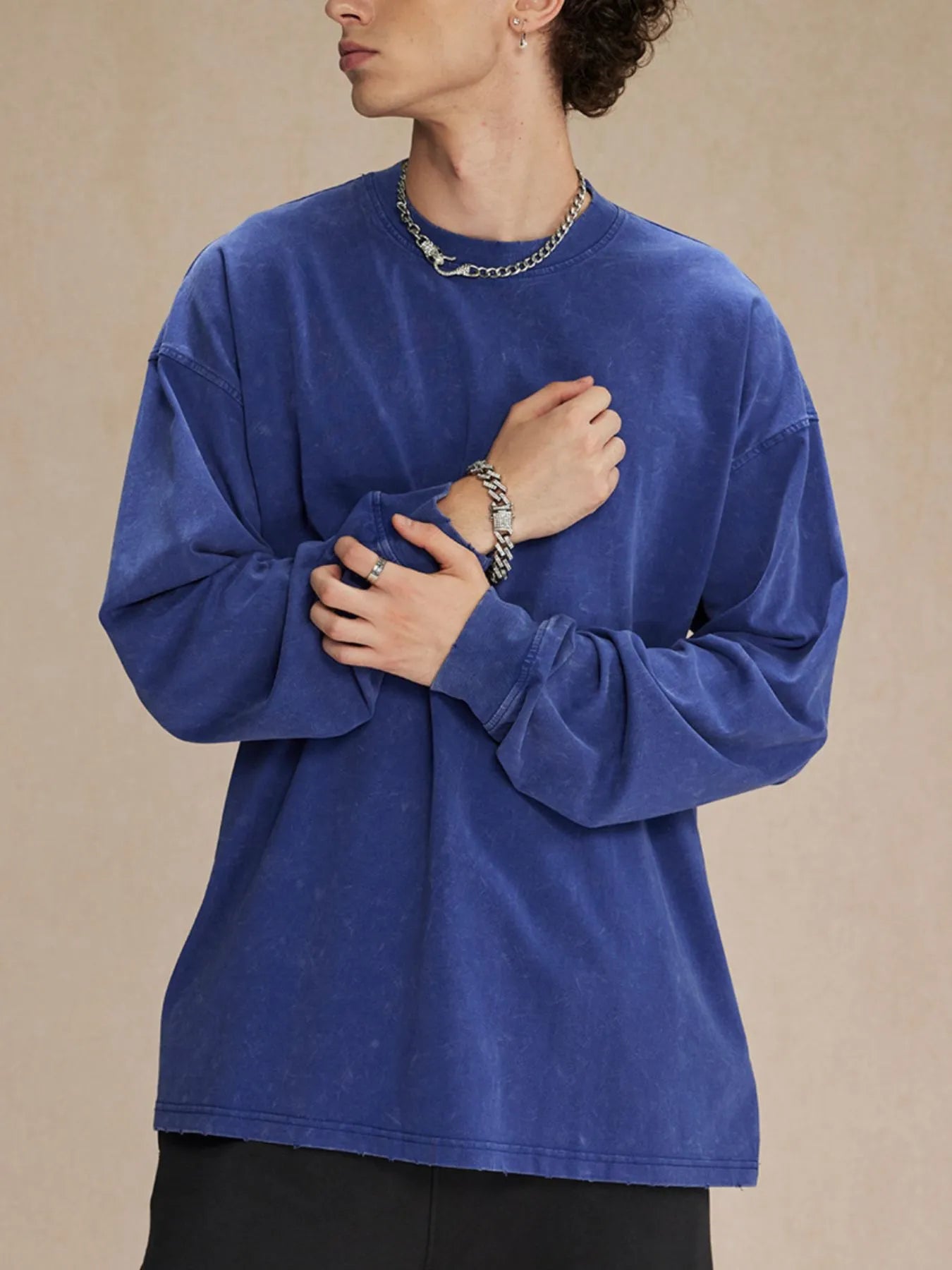 Men's Drop Shoulder Long Sleeve T-Shirt | T-Shirts T-Shirt from PHUNKYN