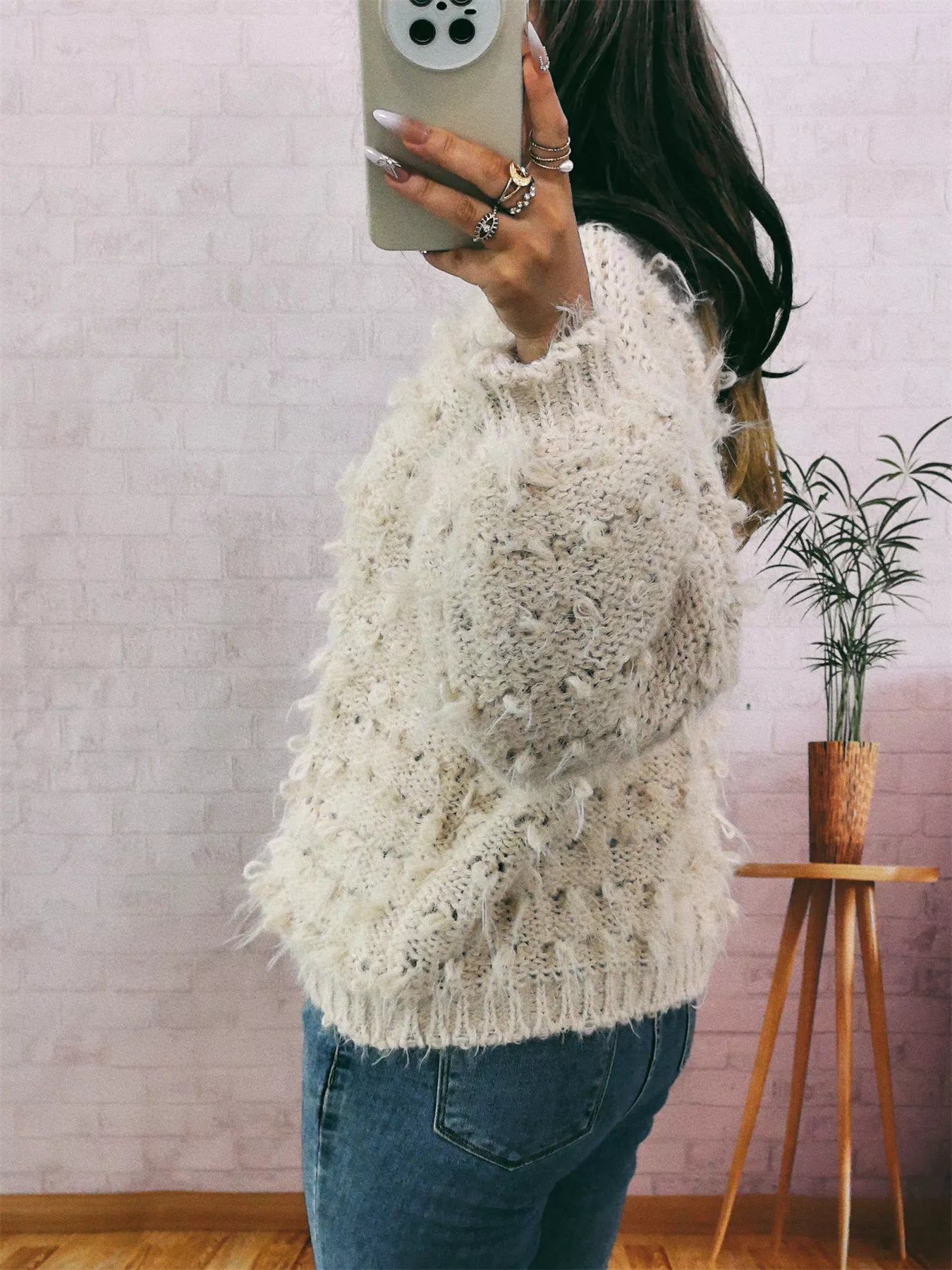 Chunky Round Neck Long Sleeve Sweater | Sweaters Sweater from PHUNKYN