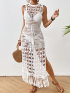 Backless Fringe Hem Round Neck Cover-Up Dress | Cover Ups Cover up from PHUNKYN