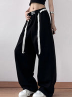 Elastic Waist Wide Leg Pants | Trousers Wide Leg Pants from PHUNKYN