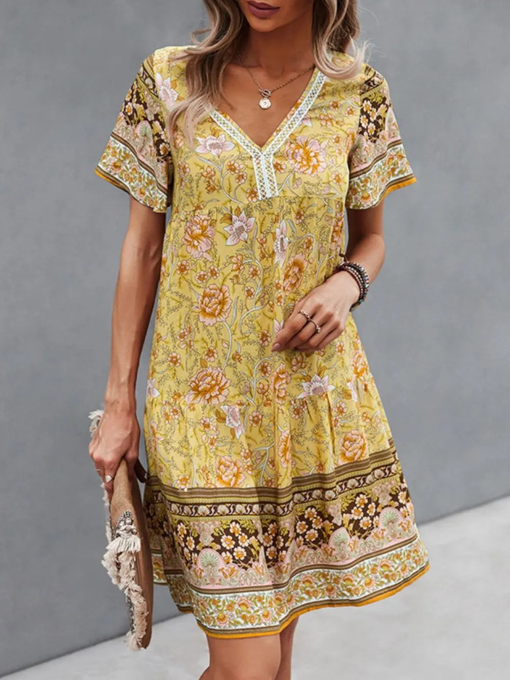 Floral Print V-Neck Summer Dress | Dresses Summer Dress from PHUNKYN