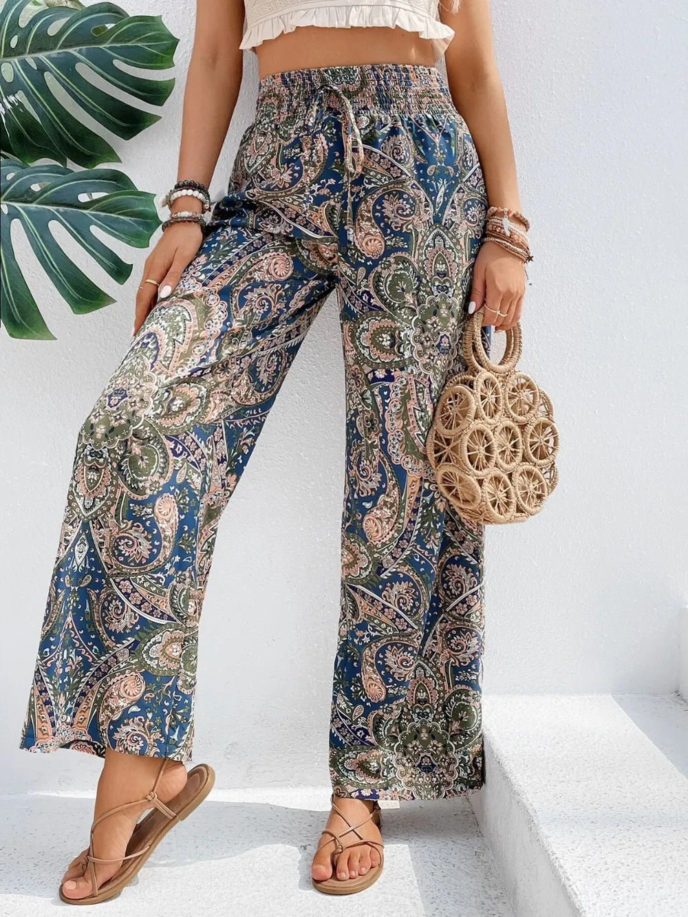 Printed Wide Leg Pants | Trousers Trousers from PHUNKYN