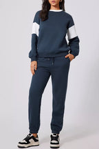 Drop Shoulder Loose Sweatshirt and Joggers Active Set | Outfit Sets Top and Pants Set from PHUNKYN