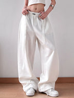 Elastic Waist Wide Leg Pants | Trousers Wide Leg Pants from PHUNKYN