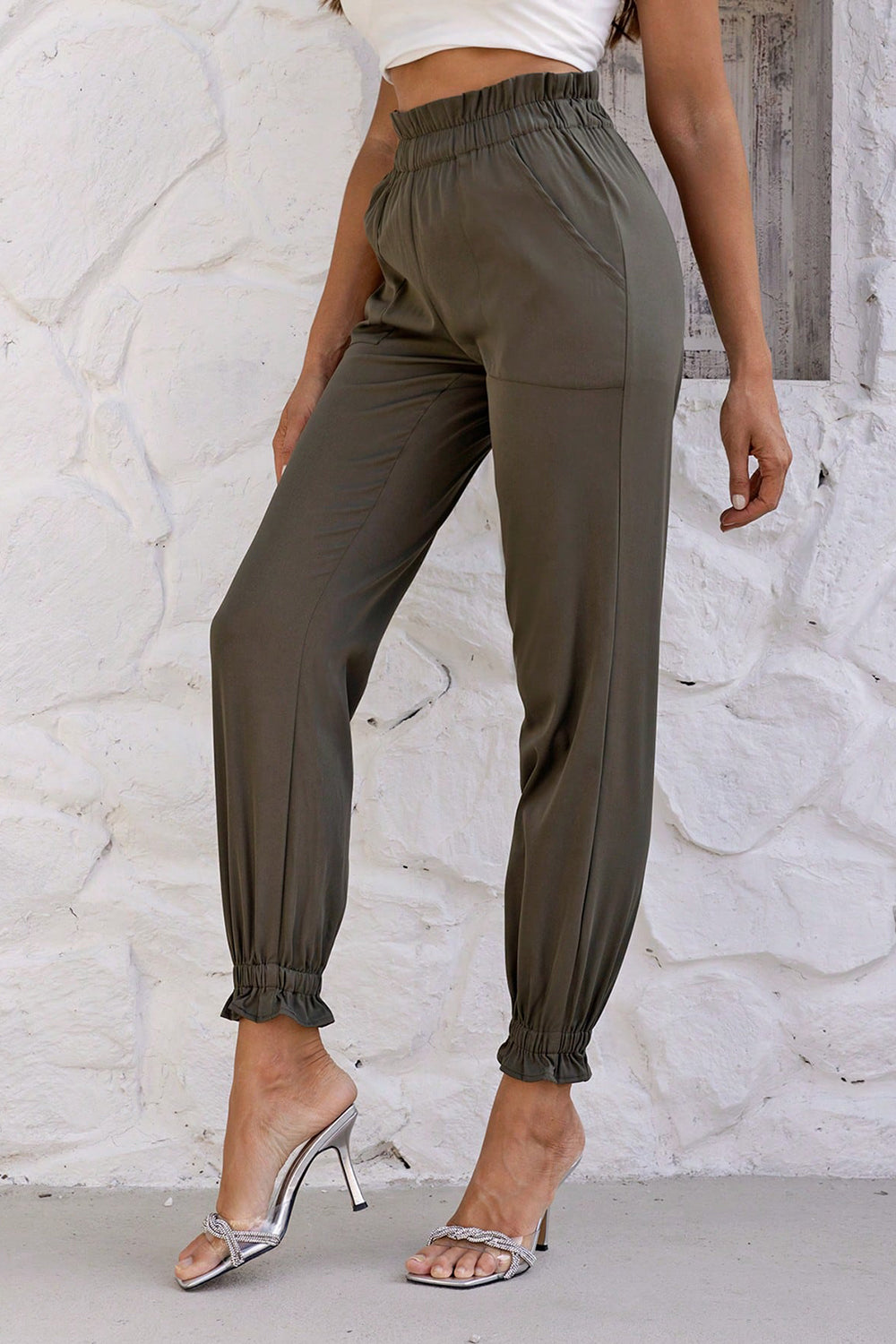 Paperbag Waist Pants with Pockets | Trousers Pants from PHUNKYN