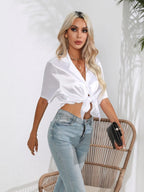 Button Down Short Sleeve Shirt | Shirts Women's Shirt from PHUNKYN