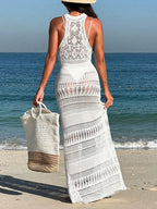 Crochet Sleeveless Split Cover-Up Maxi Dress | Cover Ups Cover up from PHUNKYN