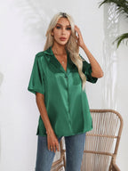 Button Down Short Sleeve Shirt | Shirts Women's Shirt from PHUNKYN
