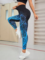 Seamless Printed High Waist Active Leggings | Leggings Leggings from PHUNKYN
